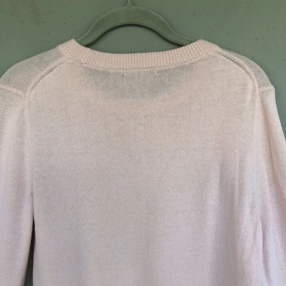 J Crew Sweater Womens S Cotton Knit Long Sleeve Bell Ruffle Cuff Romantic Boho